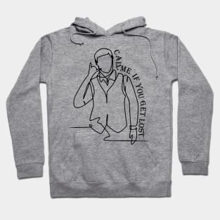 Outline typographic print / Call Me If You Get Lost - 157211316 Hoodie